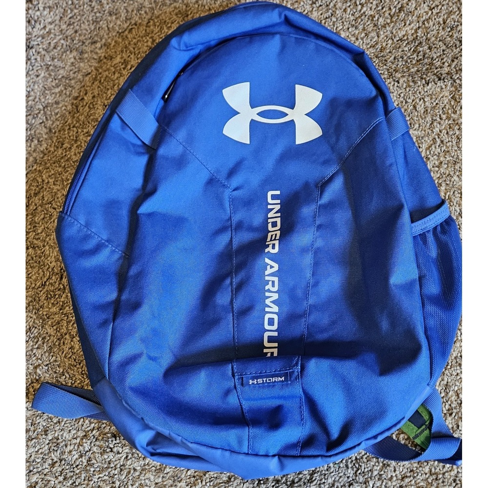 Under Armour Hustle Lite Backpack Blue UA Storm School Travel Bag‎